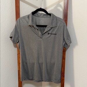 Nike Dri-Fit Women’s Heather Gray Yokohama Tires Polo Shirt Size Large